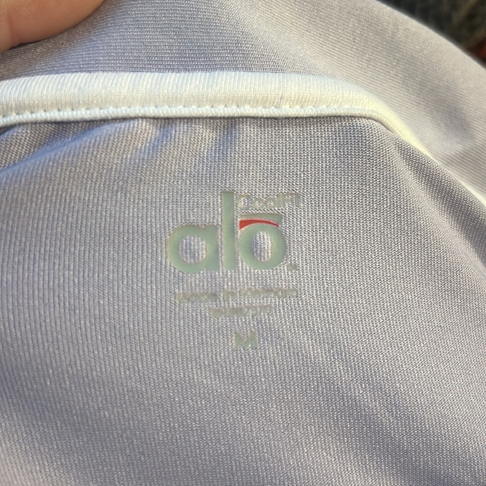 alo coolfit lavender summer golf tennis polo shirt activewear athleisure - Picture 4 of 5